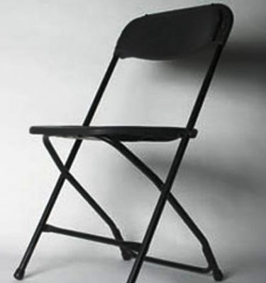 Black Plastic Samsonite Folding Chair
